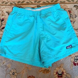 Patagonia Teal Elastic Waist Swim Shorts